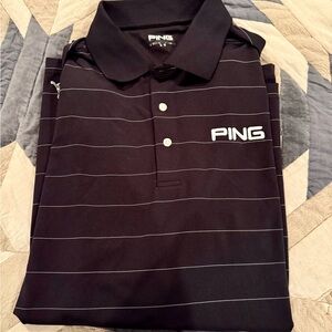 PING Men's Black Polo Shirt